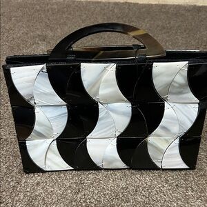 Mad by Design Elegant Black and White Women's Purse